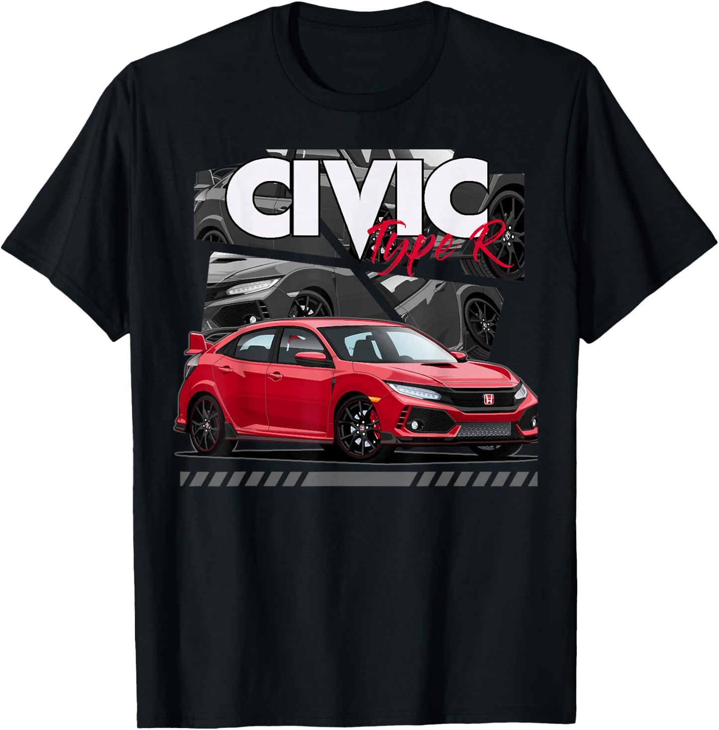 Civic Type R FK8 Japanese Car , Small, Black T-Shirt - T-Shirt | Black