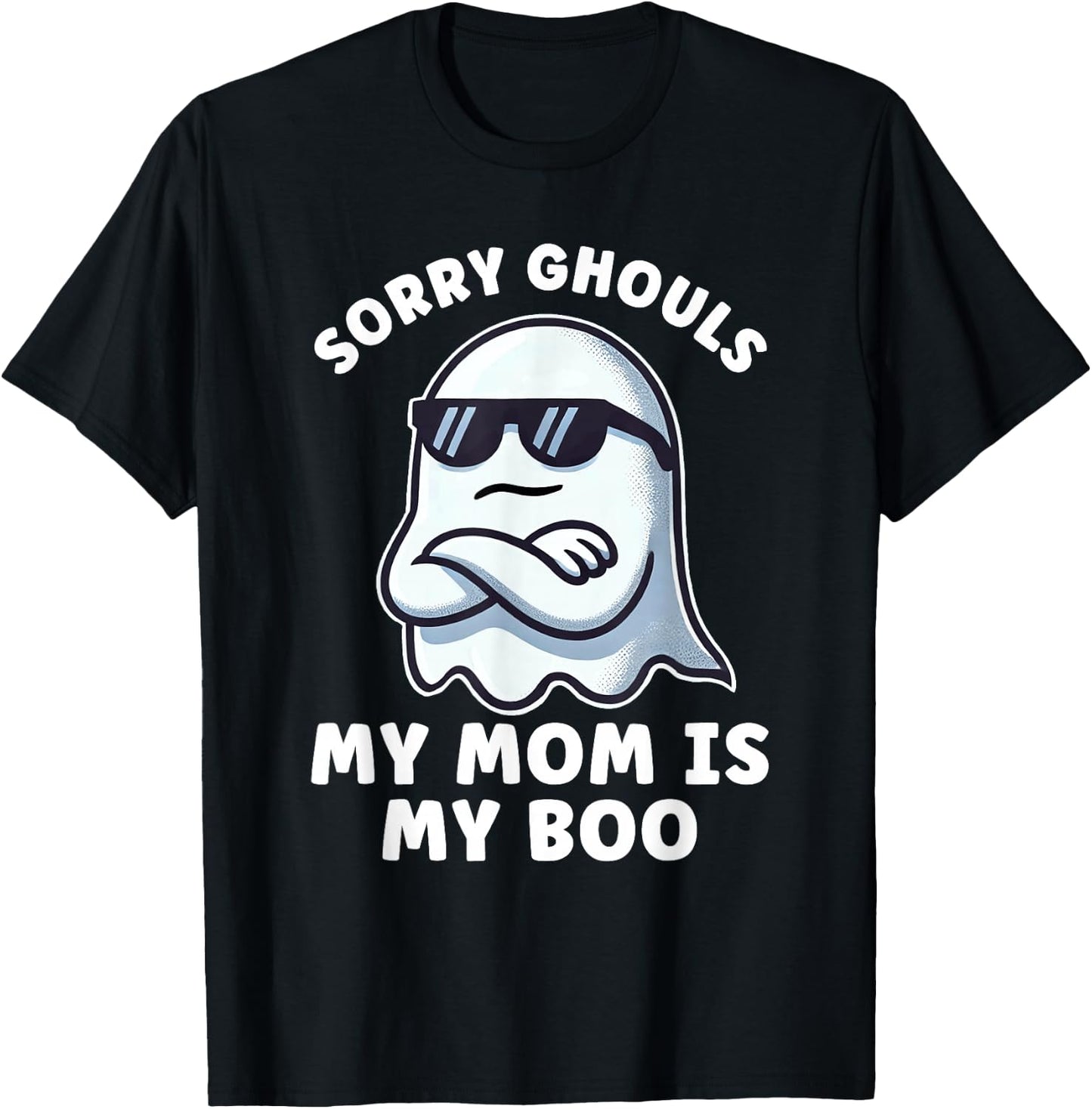 Halloween Ghost My Mama is my Boo Boys Kids Mom is my Boo T-Shirt - T-Shirt | Black