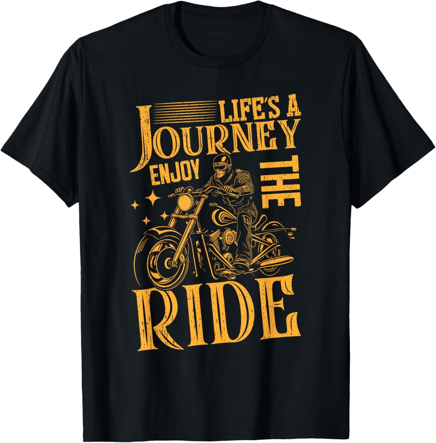 Funny Biker Art Motorcycle Motorbike Rider T-Shirt - T-Shirt | Black