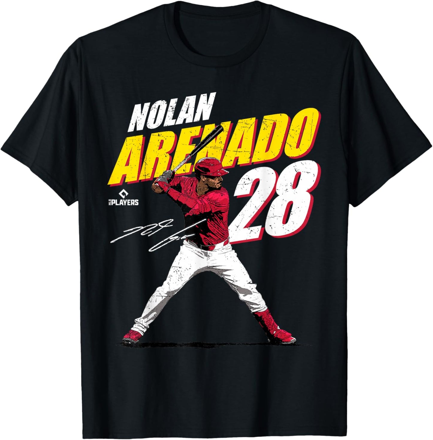 License Champs Nolan Arenado MLBPA St. Louis Baseball Fan , Grey, Small, -Adults, Short Sleeve T-Shirt - T-Shirt | Black