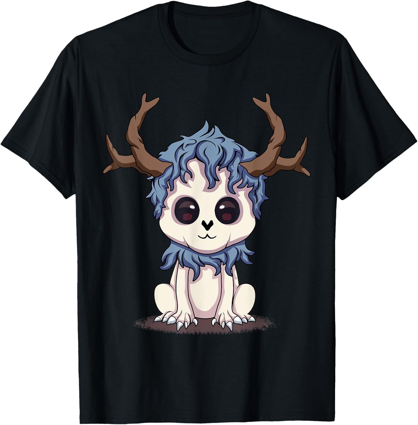 Wendigo Cute Cryptid Kawaii Monster Funny Local Cryptid T-Shirt - T-Shirt | Black