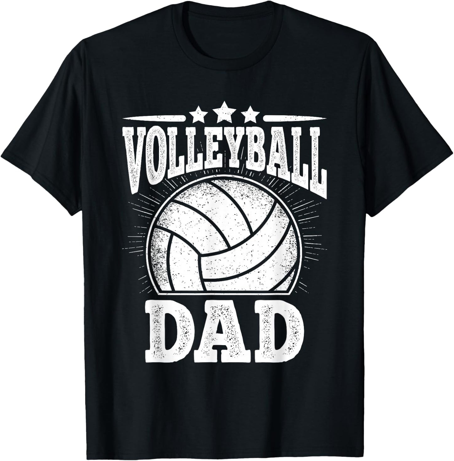 Funny Volleyball Dad Vintage Daddy Volleyball Player Men T-Shirt - T-Shirt | Black