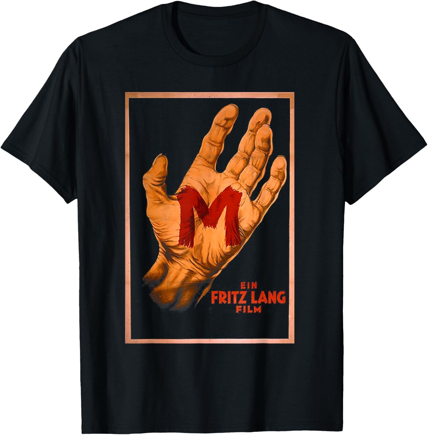 M - Silent Film Classic Mystery Thriller German Poster T-Shirt - T-Shirt | Black