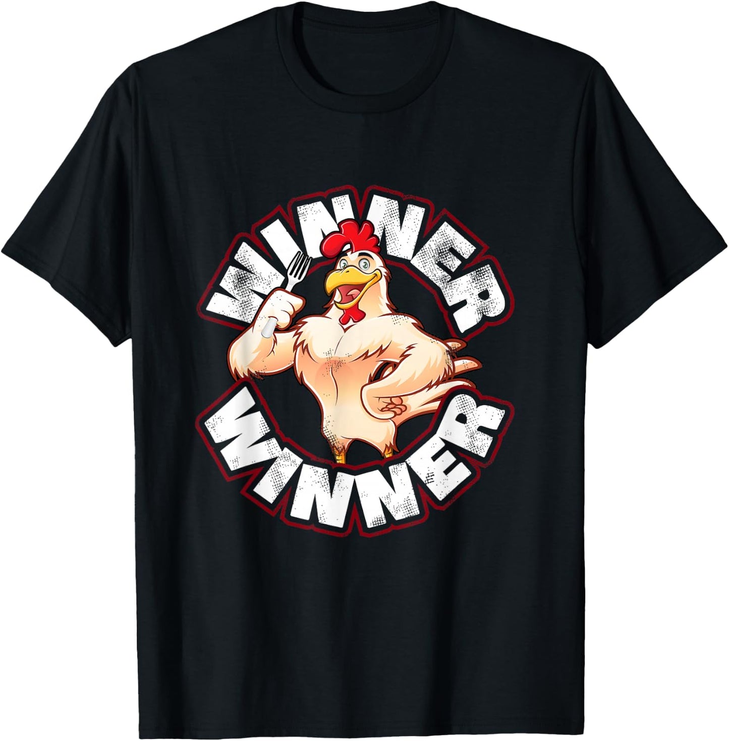 Winner Chicken Lucky Casino Gambling Blackjack Alcohol Shirt T-Shirt - T-Shirt | Black