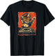 Funny DJ Cat Disco Sound Tech Headphone Music Men Women T-Shirt - T-Shirt | Black