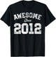Awesome Since 2012 14th Birthday 14 Years Old - Retro T-Shirt - T-Shirt | Black