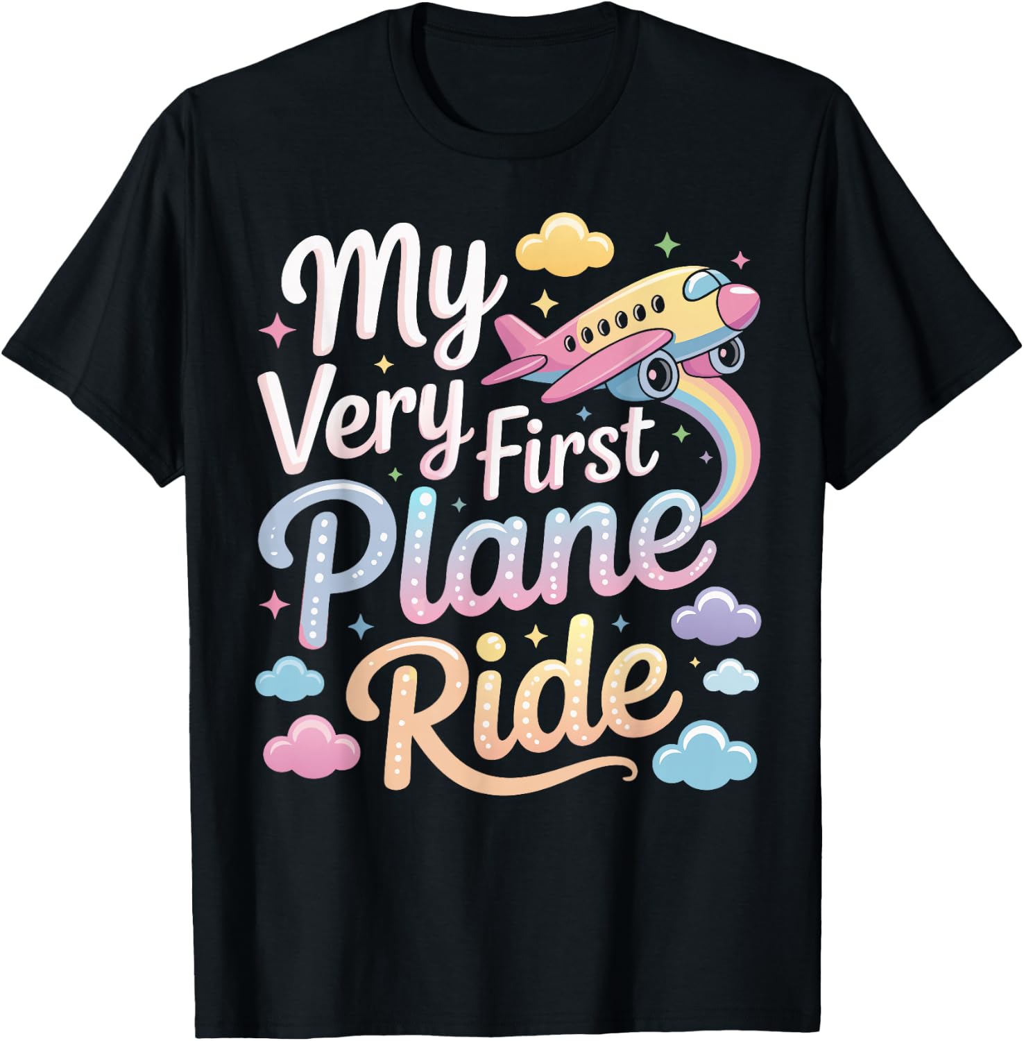 My Very First Plane Ride | First Time Flying T-Shirt - T-Shirt | Black