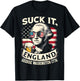 Suck It England Merica Flag 4th Of July Patriotic Men T-Shirt - T-Shirt | Black