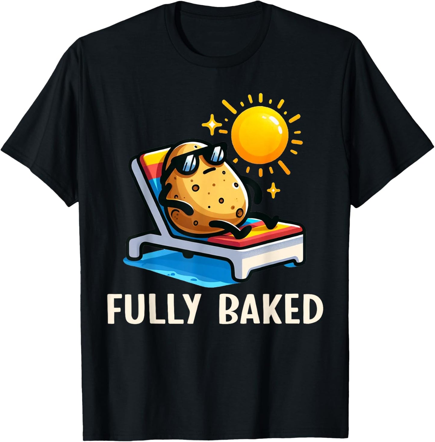 Funny Fully Baked Potato Graphic For Kids T-Shirt - T-Shirt | Black