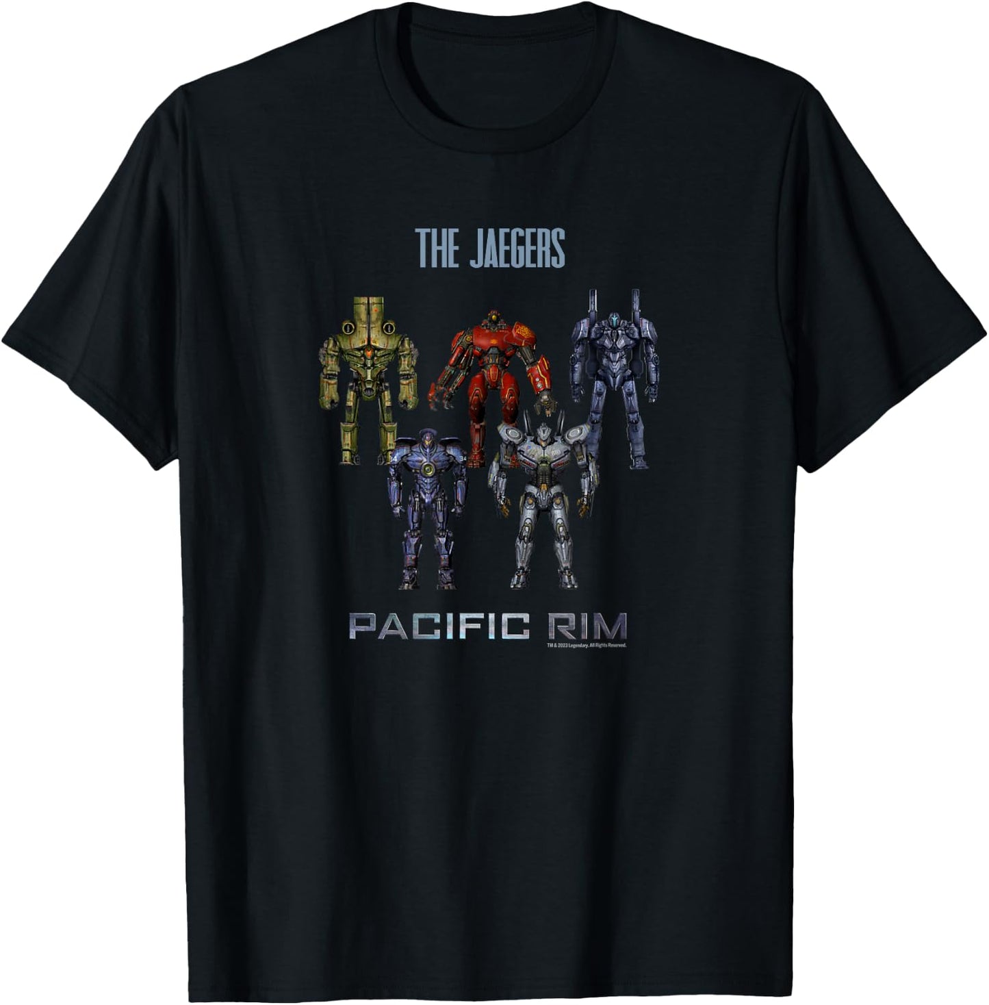 Legendary Pacific Rim Jaeger Robots - Officially Licensed , Small, Black T-Shirt - T-Shirt | Black