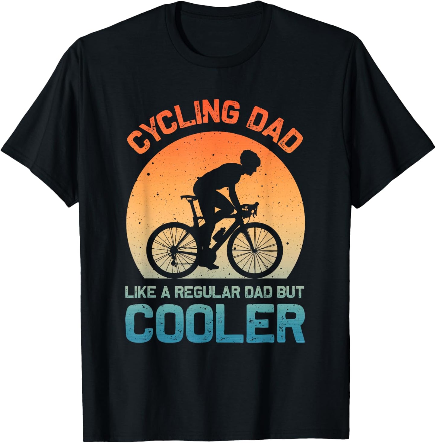 Cycling Dad Art Father Biking Cyclist Road Cycling T-Shirt - T-Shirt | Black