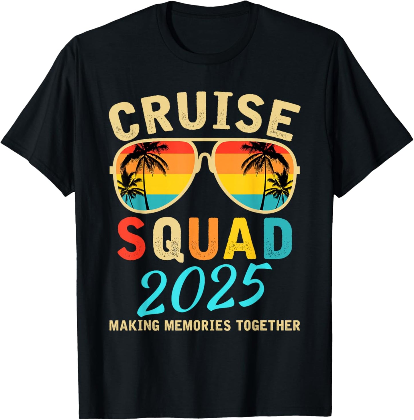 Cruise Squad 2025 Summer Vacation Matching Family Group T-Shirt - T-Shirt | Black