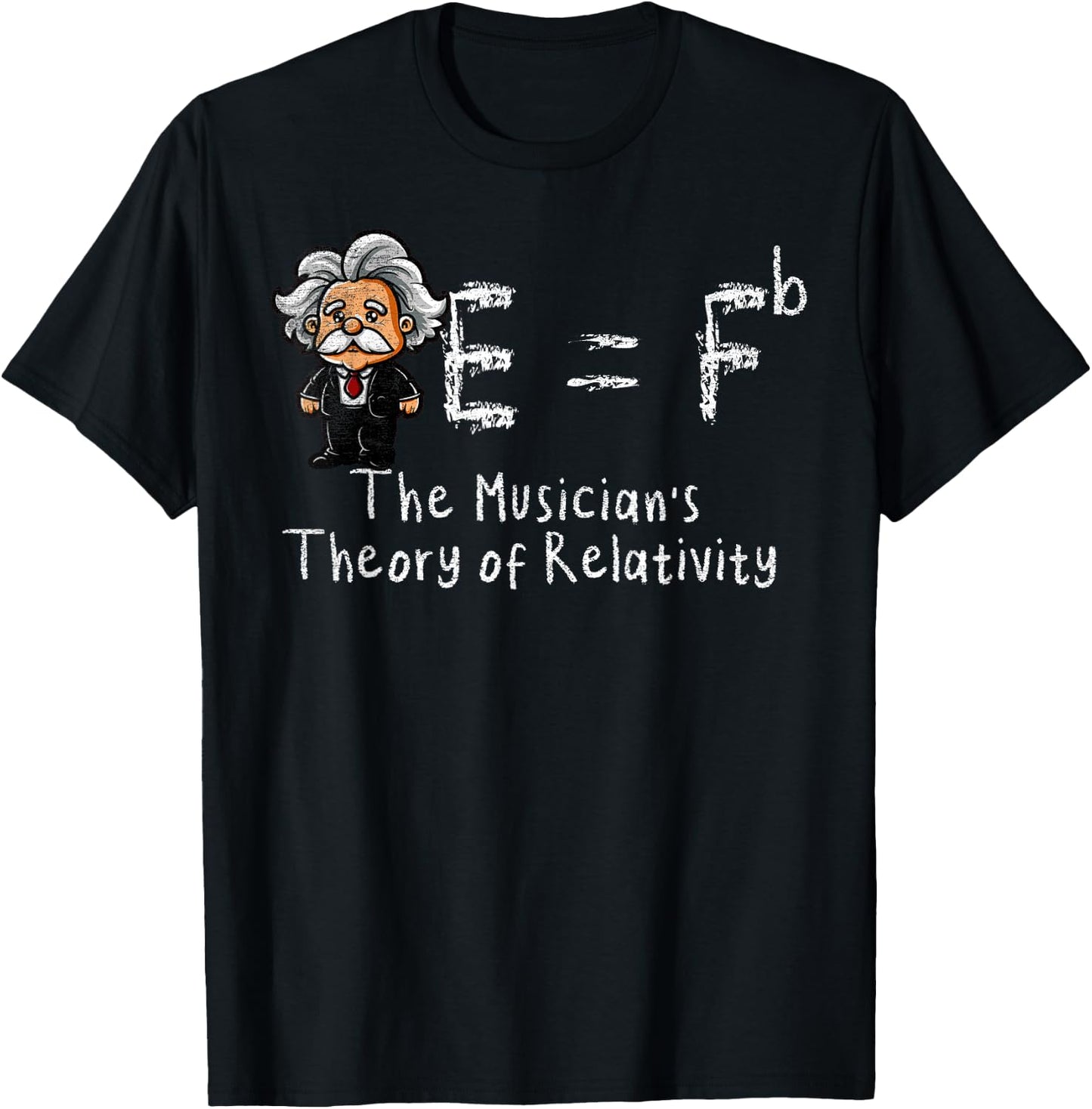 Einstein's Theory of Relativity Musicians E = Fb E = Fb E = mc2 T-Shirt - T-Shirt | Black