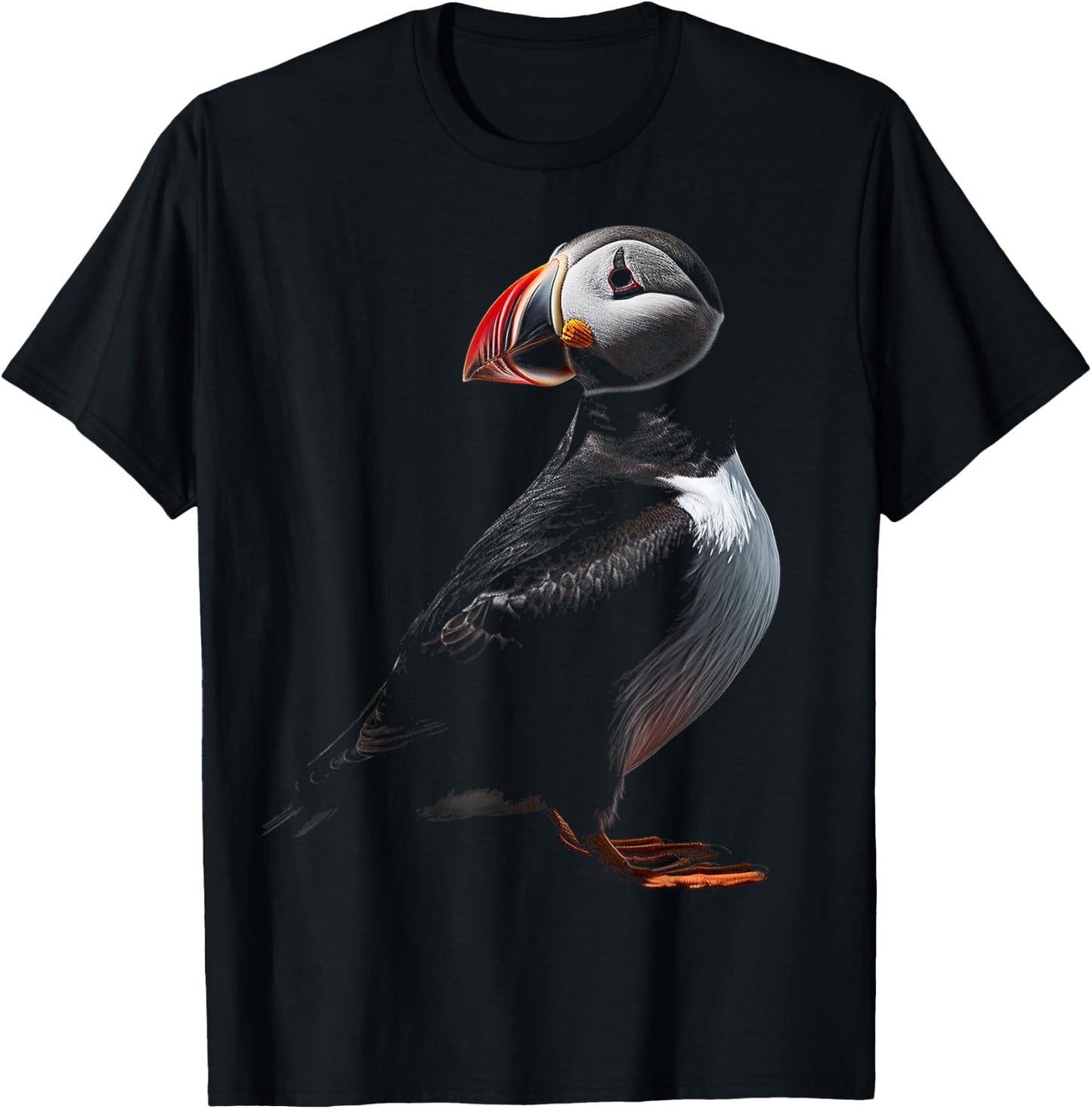 Puffin Animal Graphic Art Puffin T-Shirt - T-Shirt | Black