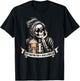 Just Waiting For Halloween Spooky Season Skeleton Coffee T-Shirt - T-Shirt | Black