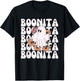 Boonita Halloween Ghost Floral Butterfly Boo Girls T-Shirt - T-Shirt | Black