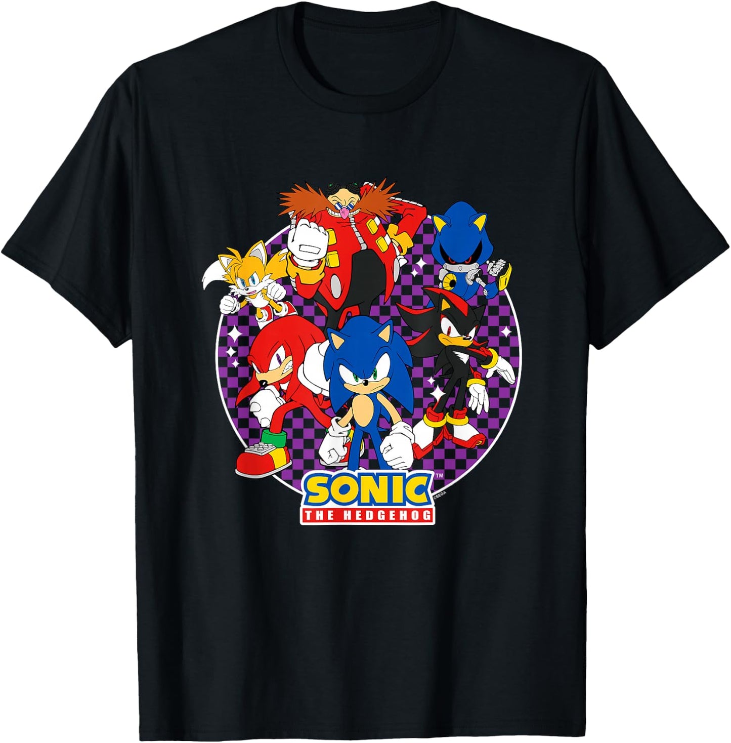 Sonic The Hedgehog Heroes & Villains Epic Portrait T-Shirt - T-Shirt | Black