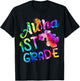 Tie Dye Aloha 1st Grade Teacher Kids Back To School T-Shirt - T-Shirt | Black