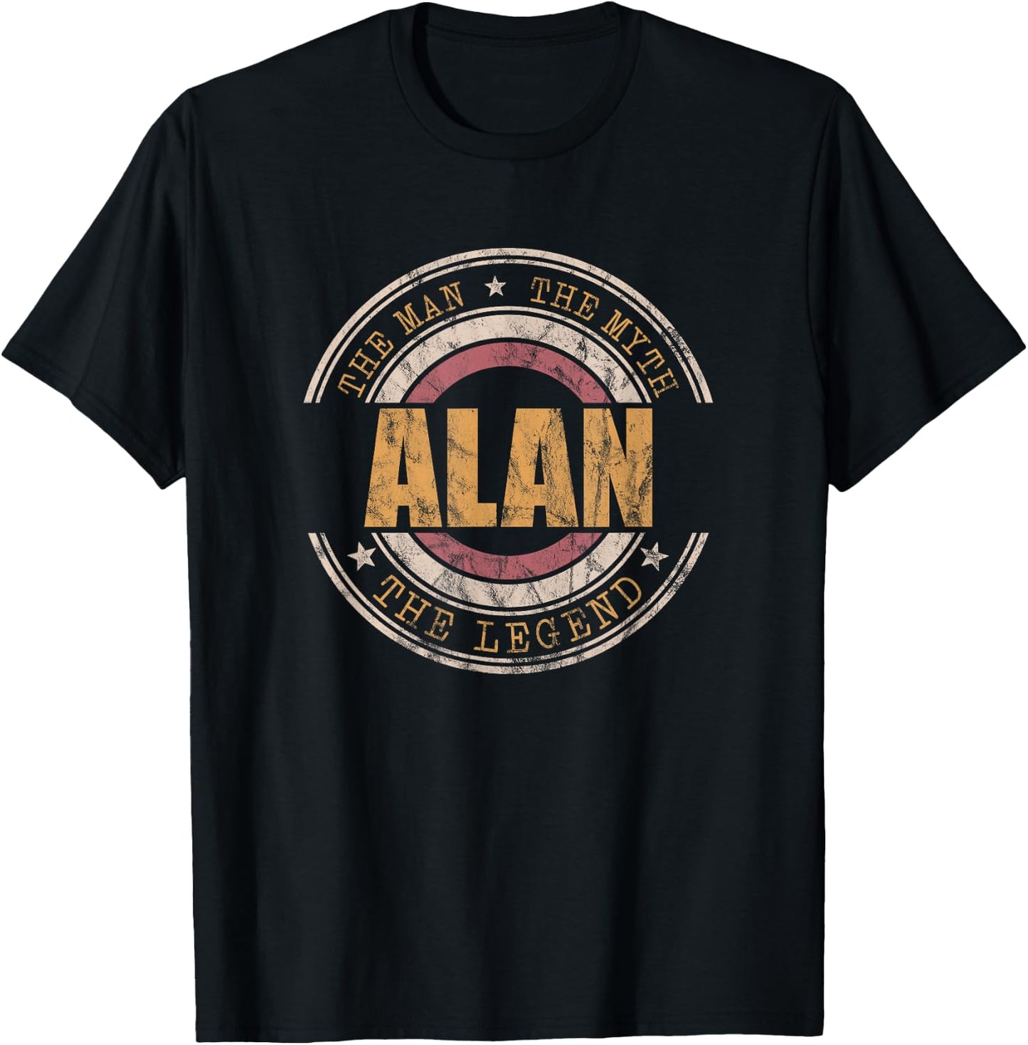 Alan The Man The Myth The Legend First Name Alan T-Shirt - T-Shirt | Black