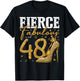 48th Birthday Fierce Fabulous and 48 Year Old Gifts Heels T-Shirt - T-Shirt | Black