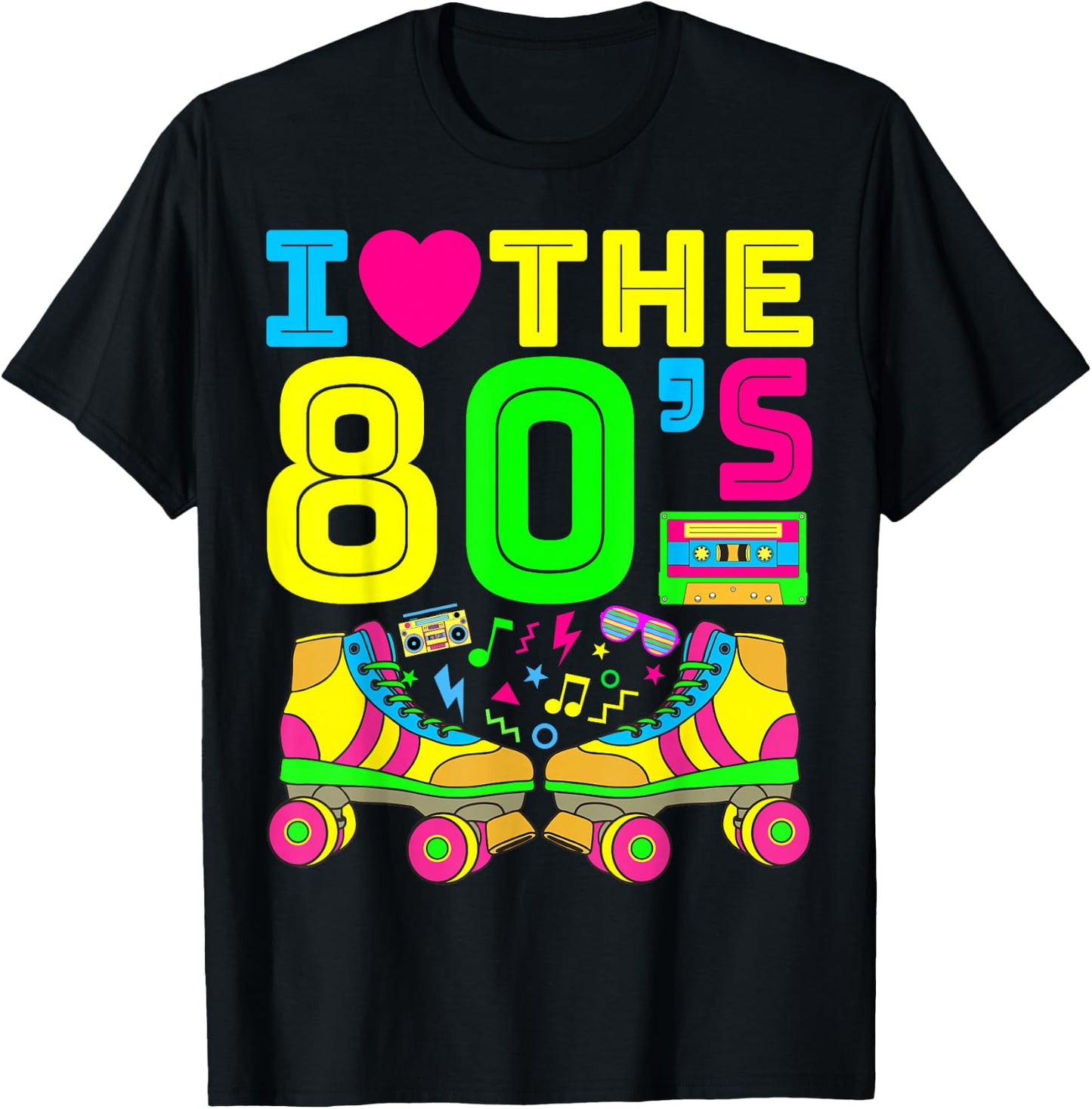 I Love The 80s T Shirts 80s Clothes and Men T-Shirt - T-Shirt | Black