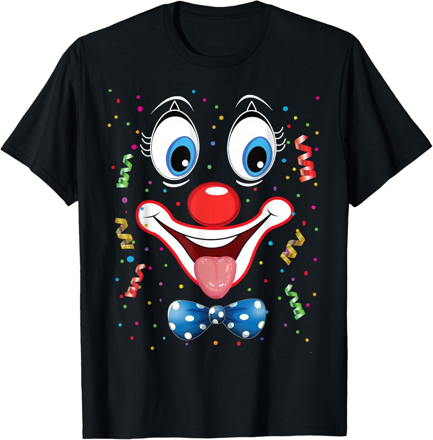Carnival Clown Face Circus Costume Kids Men Women Carnivals T-Shirt - T-Shirt | Black