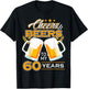 Cheers And Beers To 60 Years Celebrating Birthday Beer Lover T-Shirt - T-Shirt | Black