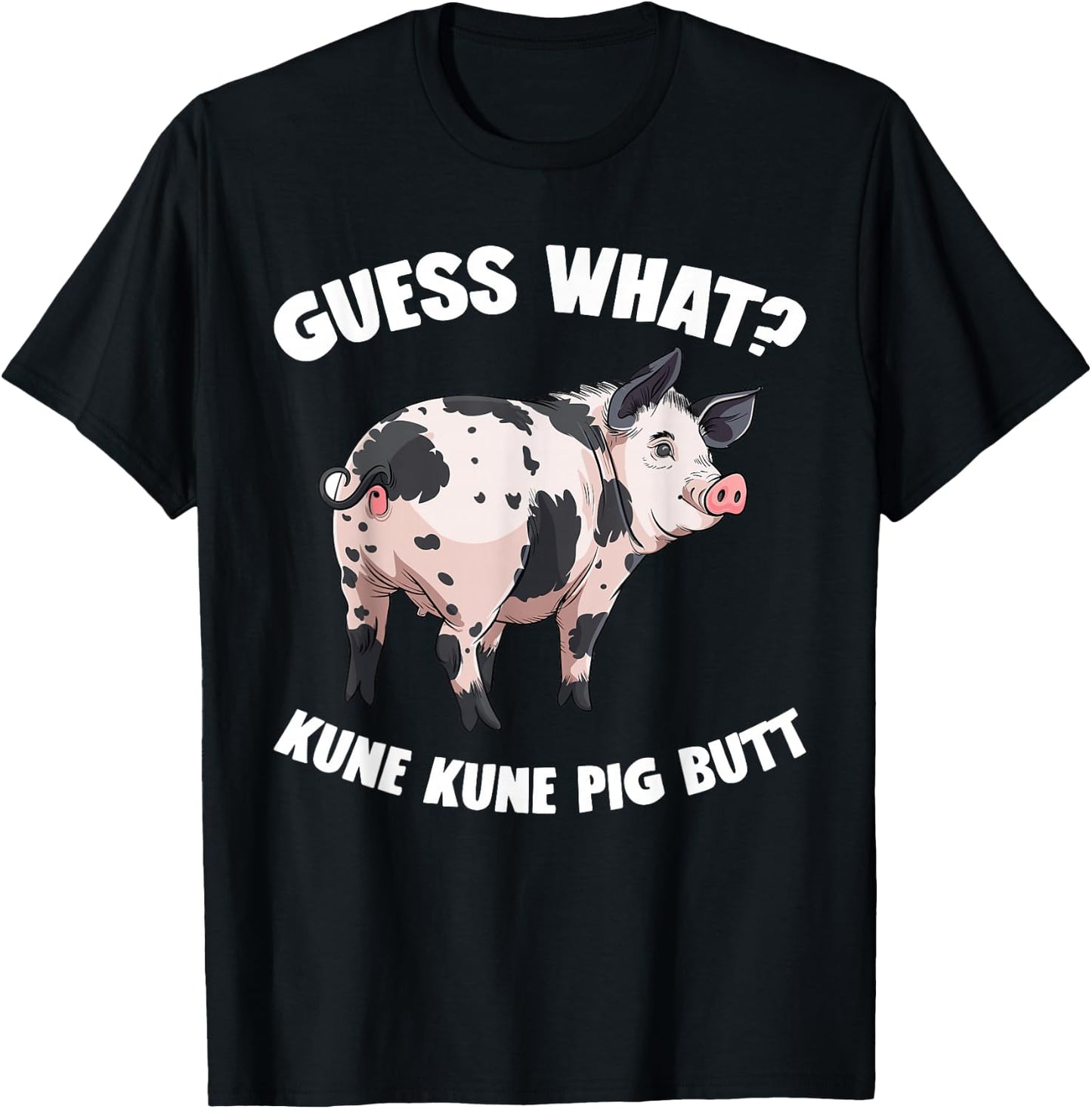 Kune Kune Pig Breeder Plush Stuffed Animal Kunekune Pig T-Shirt - T-Shirt | Black