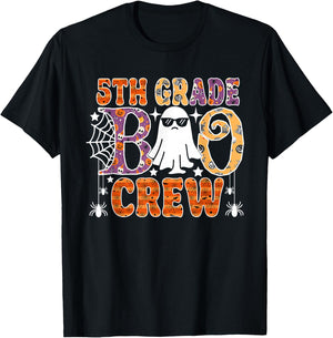 5th Grade Boo Crew Funny Halloween Teachers Students T-Shirt - T-Shirt | Black