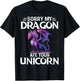 Sorry My Dragon Ate Your Unicorn Funny Purple Dragon Lover T-Shirt - T-Shirt | Black