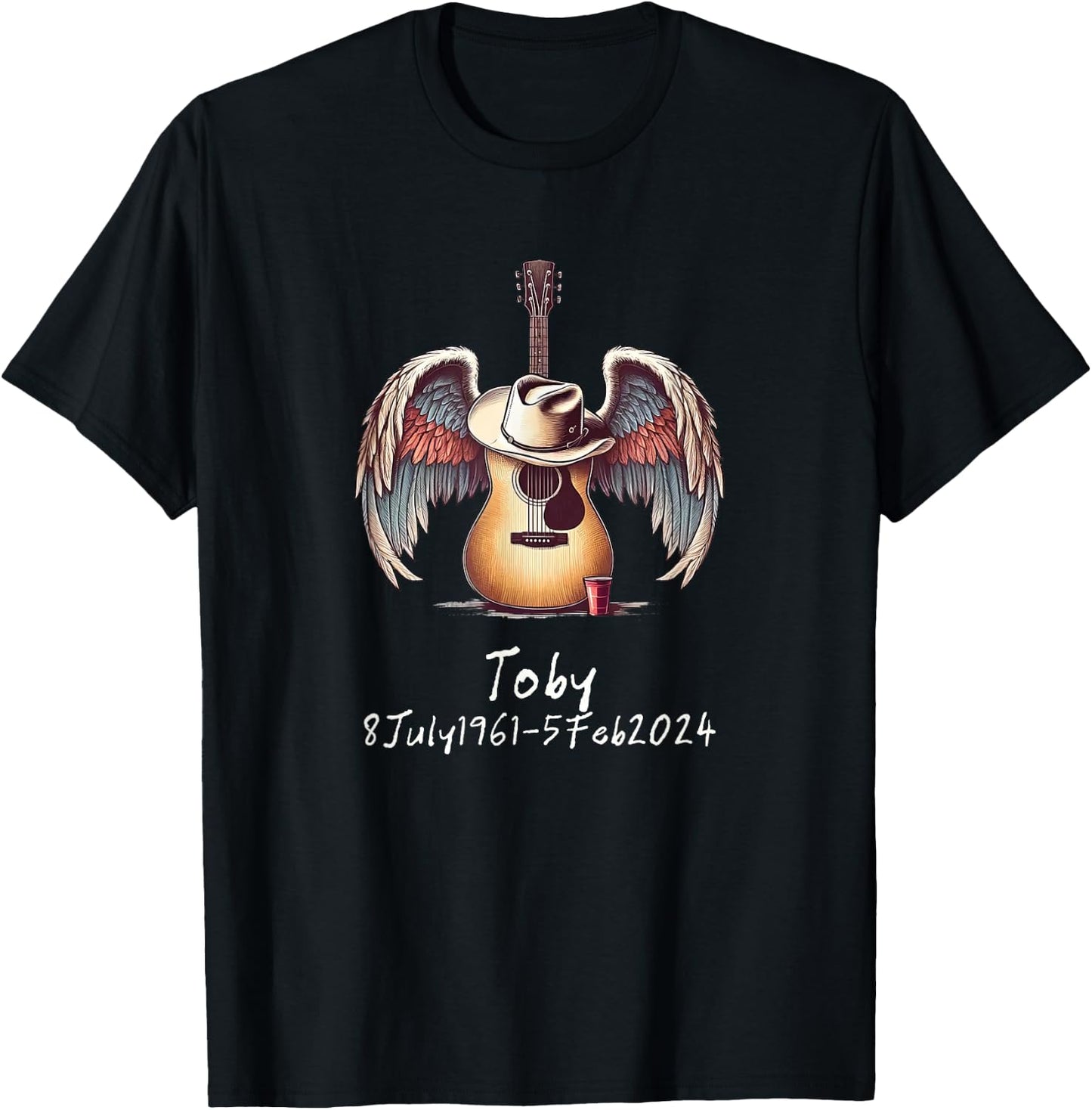 Toby Wings Guitar Red Cup T-Shirt - T-Shirt | Black