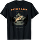 Devil's Lake State Park Wisconsin Retro Vintage Fishing T-Shirt - T-Shirt | Black