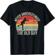 Catch Some Rays Retro Never Underestimate The Old Guy Funny Disc Golf T-Shirt - T-Shirt | Black