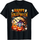 Happy Halloween Elephant Cosplay Witch In Carved Pumpkin T-Shirt - T-Shirt | Black