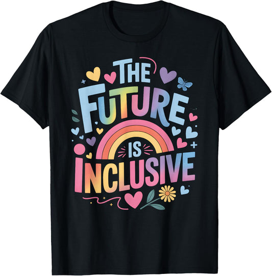 The Future is Inclusive Rainbow Pride Toddler LGBTQ T-Shirt - T-Shirt | Black