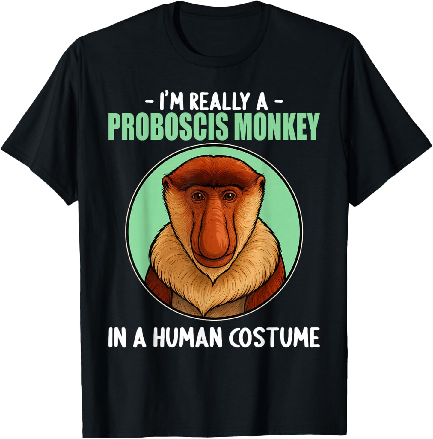 Proboscis Monkeys Proboscis Monkey T-Shirt - T-Shirt | Black