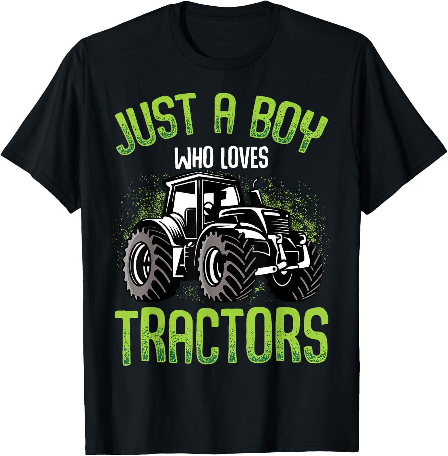 Just A Boy Who Loves Tractors Farm Kids T-Shirt - T-Shirt | Black