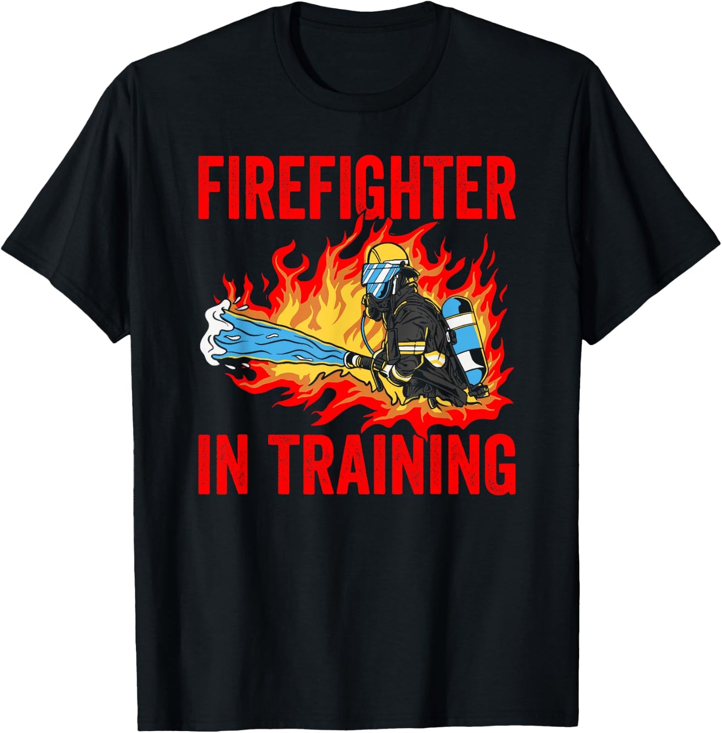 Firefighter In Training Fireman Firefighting T-Shirt - T-Shirt | Black