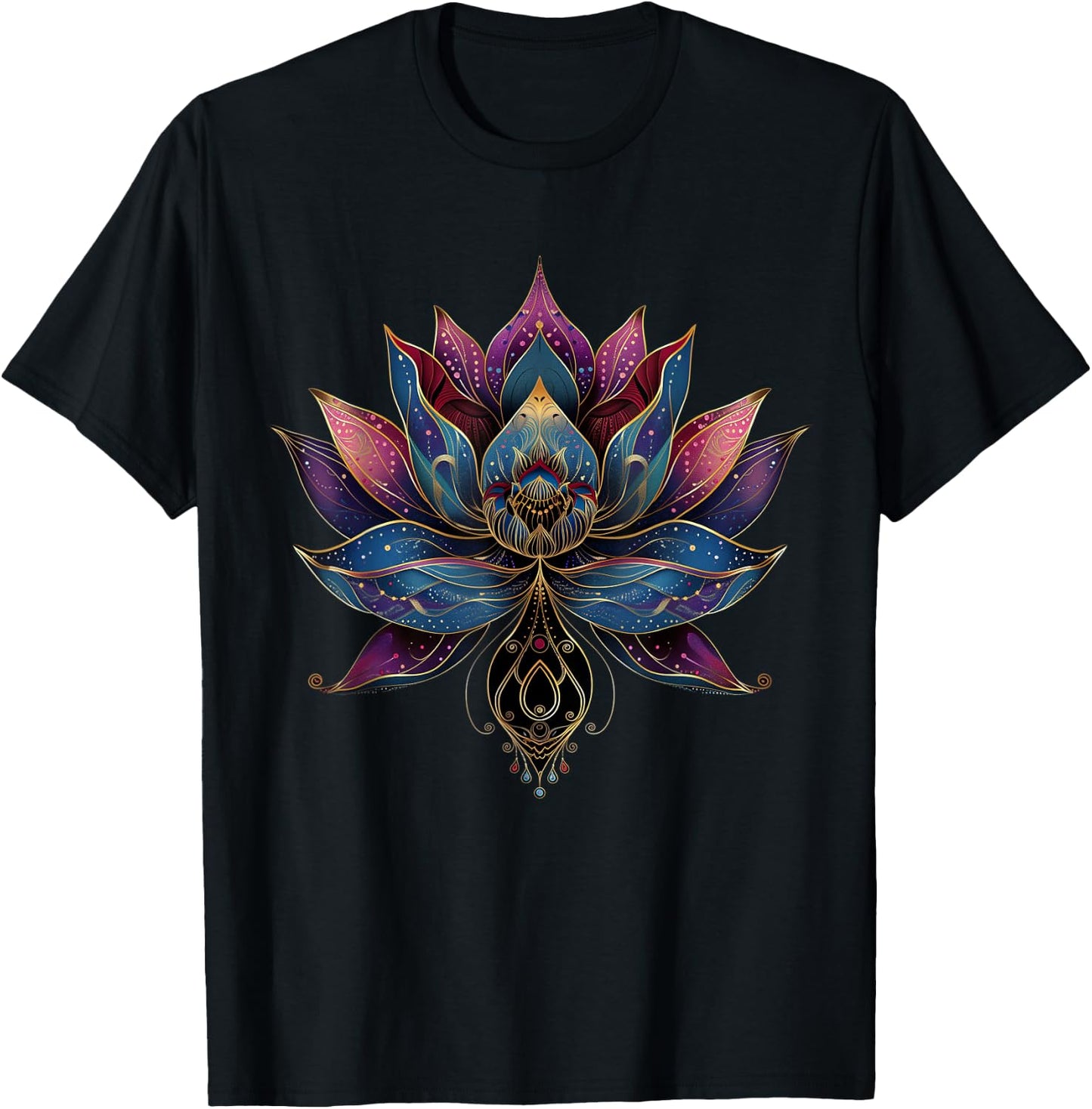 Lotus Flower Vintage Japanese Zen Buddhist Buddhism Yoga T-Shirt - T-Shirt | Black