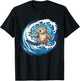 Cute Surfing Sea Otter T-Shirt - T-Shirt | Black