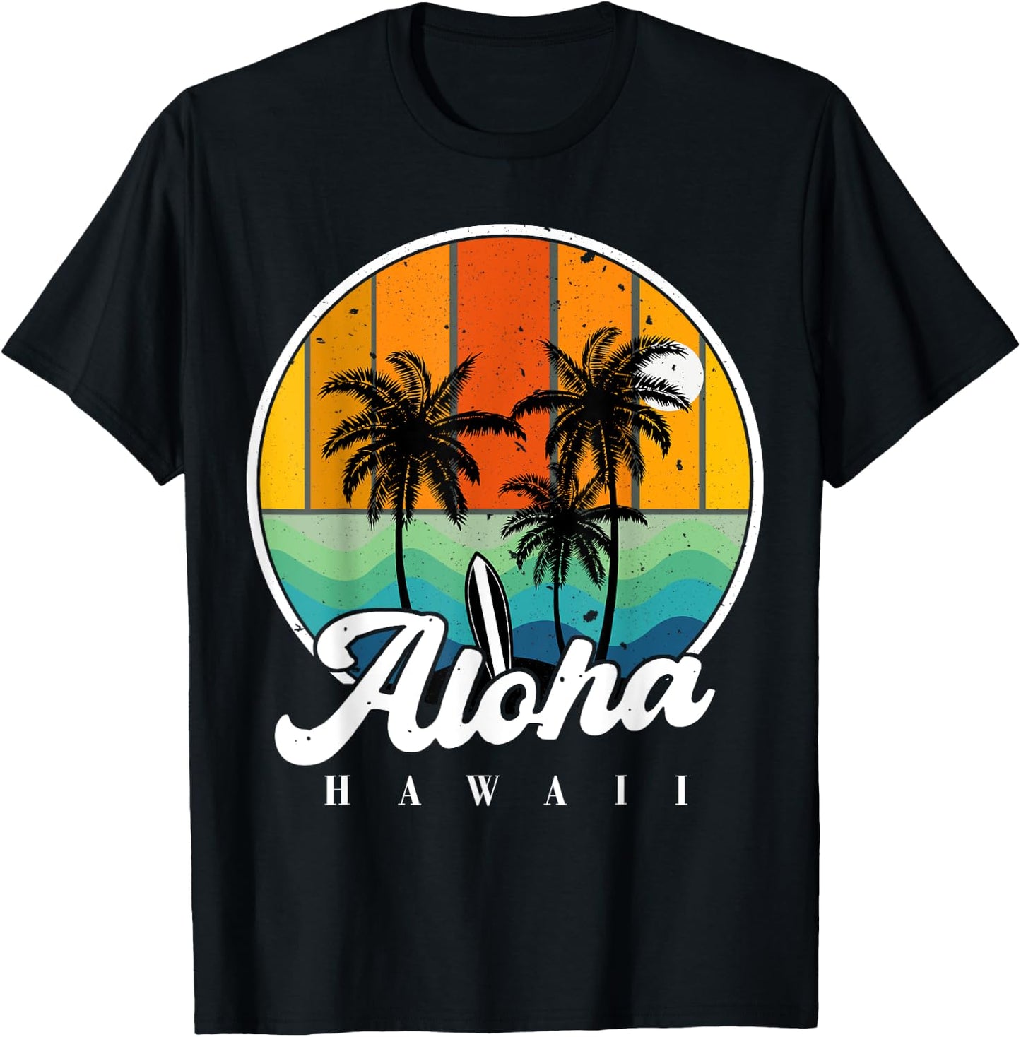 Aloha Hawaii Hawaiian-Shirt Palm Tree Beach Youth Boy Kids T-Shirt - T-Shirt | Black