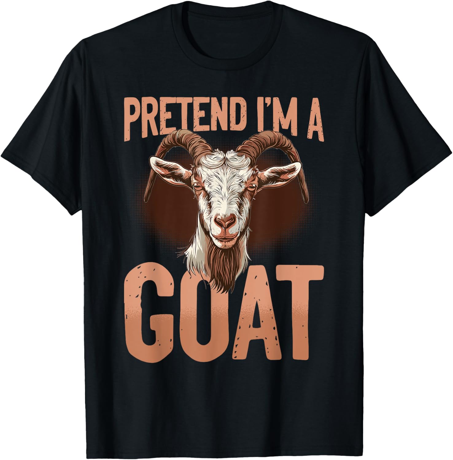 Funny Goat Farmer Animal Pretend I'm A Goat T-Shirt - T-Shirt | Black