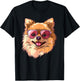 Pomeranian Dog Sunglasses Women Kids T-Shirt - T-Shirt | Black