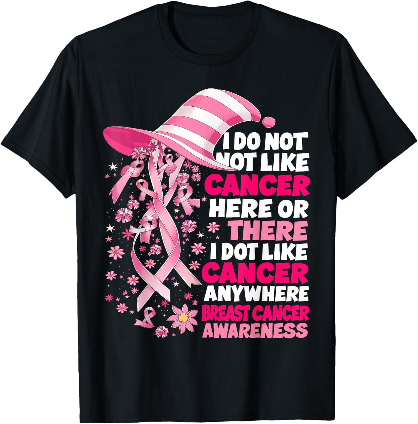I Do Not Like Cancer Here Or There I Do Not Like Cancer T-Shirt - T-Shirt | Black