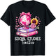 Social Studies History Teacher Earth Globe Back To School T-Shirt - T-Shirt | Black