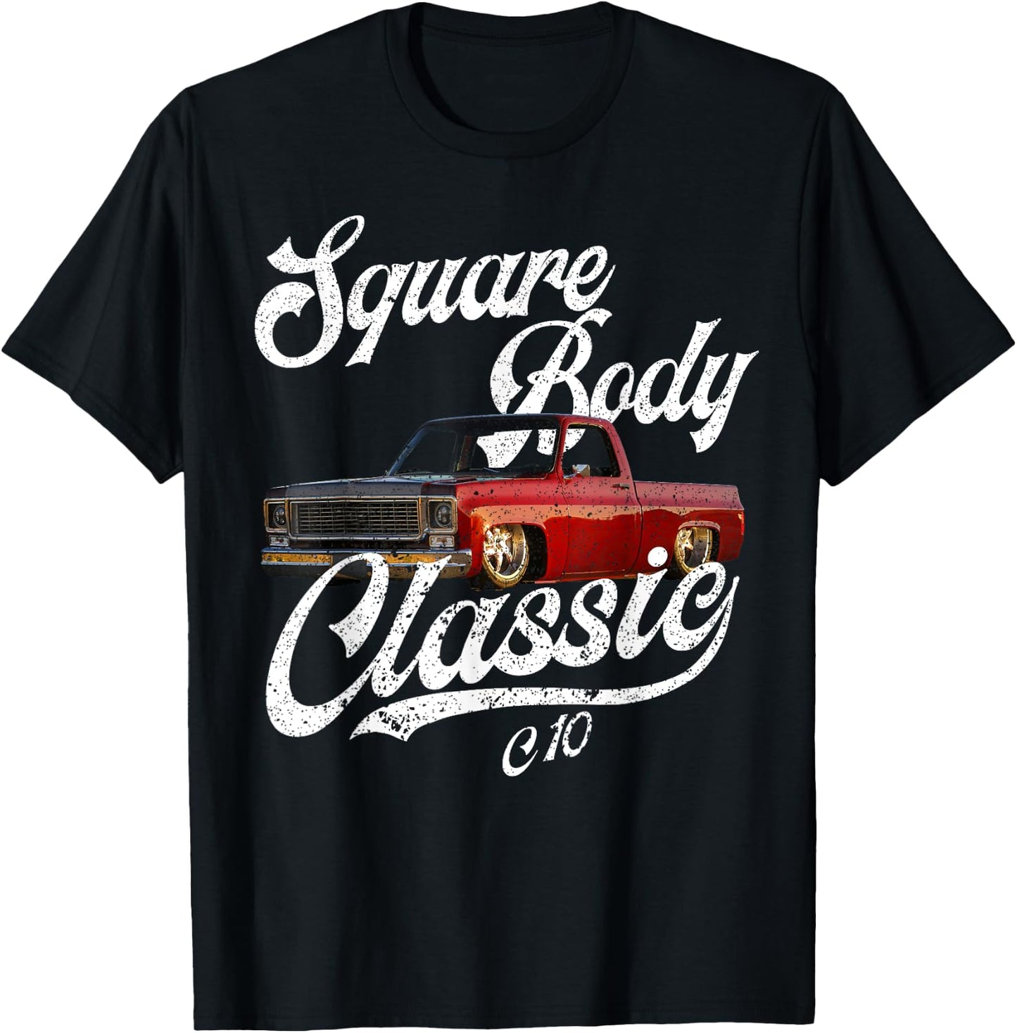 C10 Squarebody Classic Pickup Square Body Truck T-Shirt - T-Shirt | Black