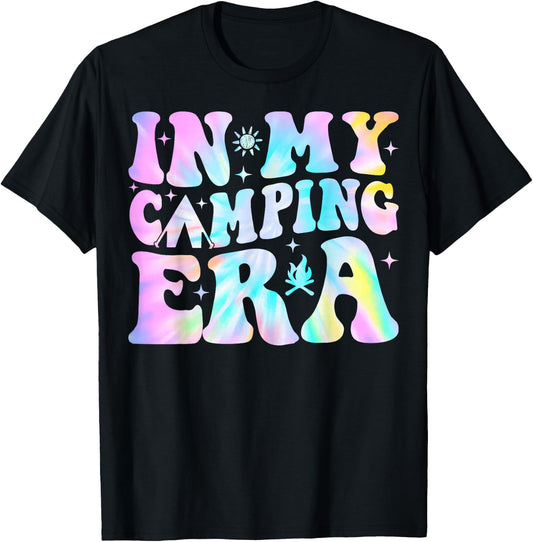 Groovy In My Camping Era Camper T-Shirt - T-Shirt | Black