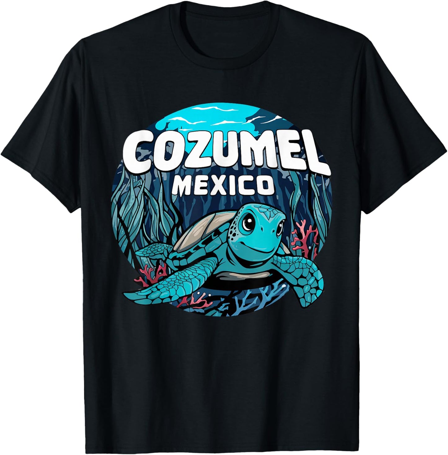 Cozumel Sea Turtle T-Shirt - T-Shirt | Black