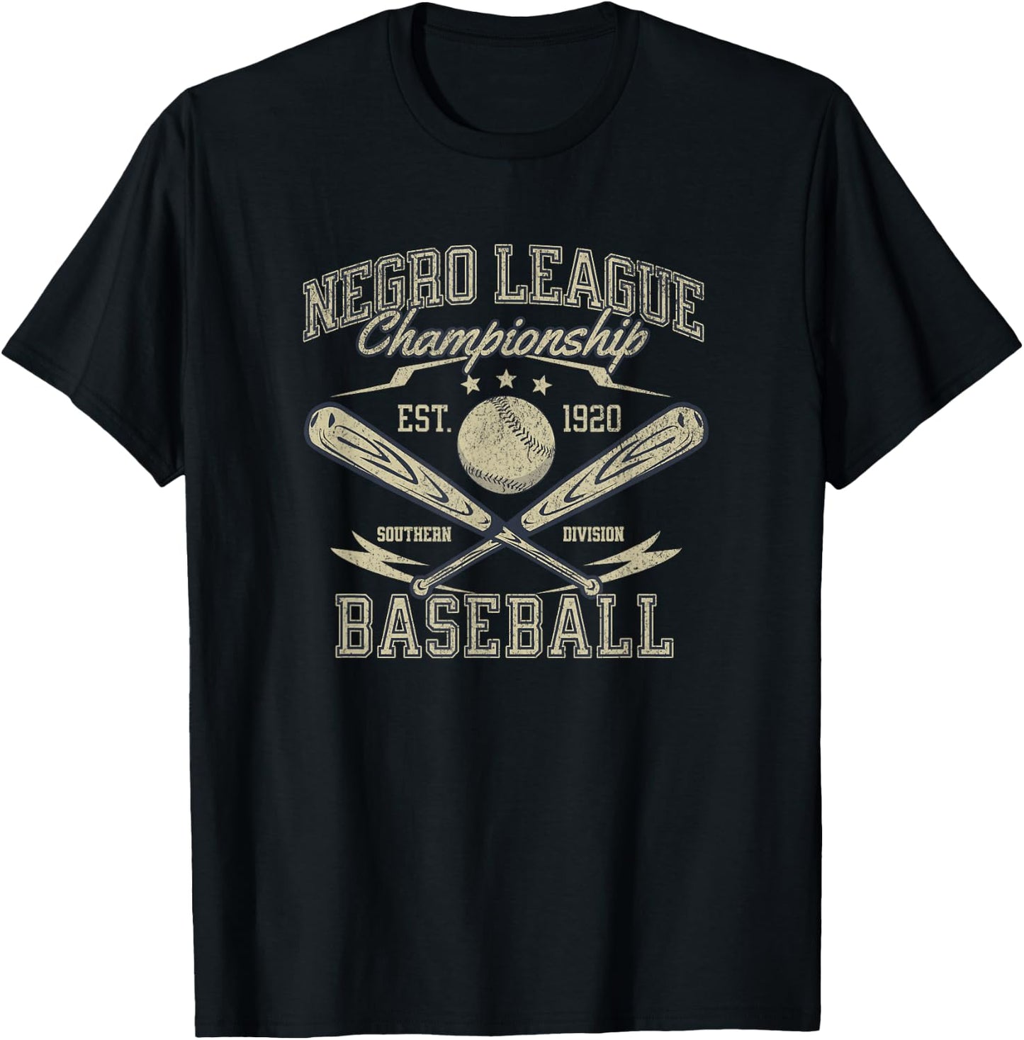 Vintage Negro League Baseball Black History Month T-Shirt - T-Shirt | Black