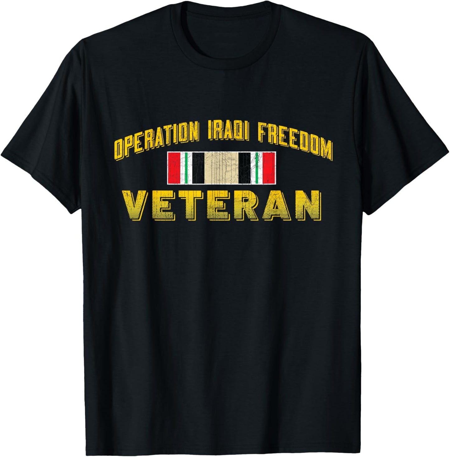 Iraq Operation Iraqi Freedom Veteran Day Gifts - Black - Men's Adults - Small - Short Sleeve - - Letter Print - Embroidery - Modern - Casual - Military - Veterans Day, Memorial Day T-Shirt - T-Shirt | Black